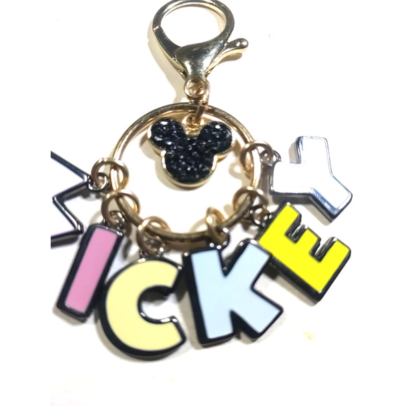 Disney Mickey Keychain Enamel Metal Purse Back Pack Clip - Picture 3 of 4